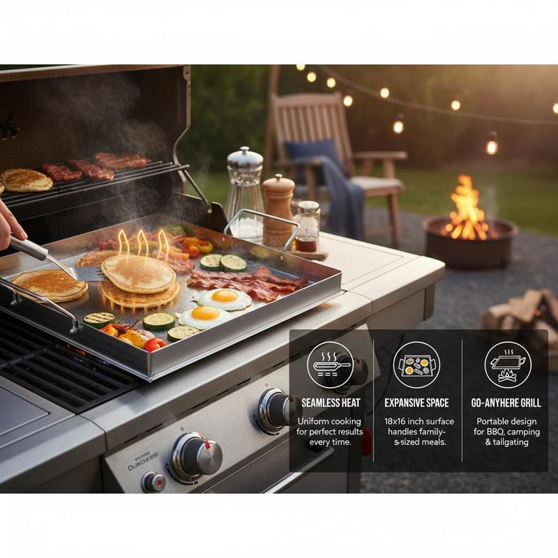 Universal Flat Top Griddle 18x - Camping Cooking Flat Top recension och pris