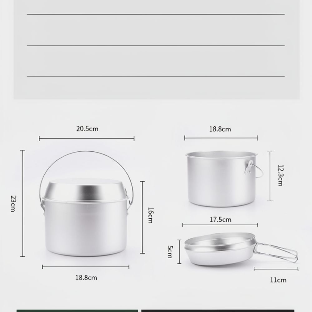 Outdoor Picnic Aluminum Cookwa - Camping Cooking Dining Set recension och pris