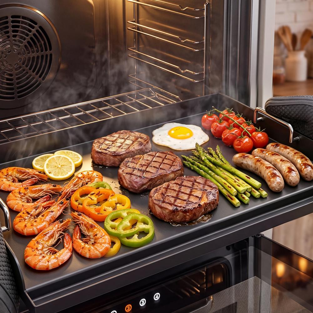 Non Stick Cast Iron Griddle Th - Camping Cooking Flat Top recension och pris