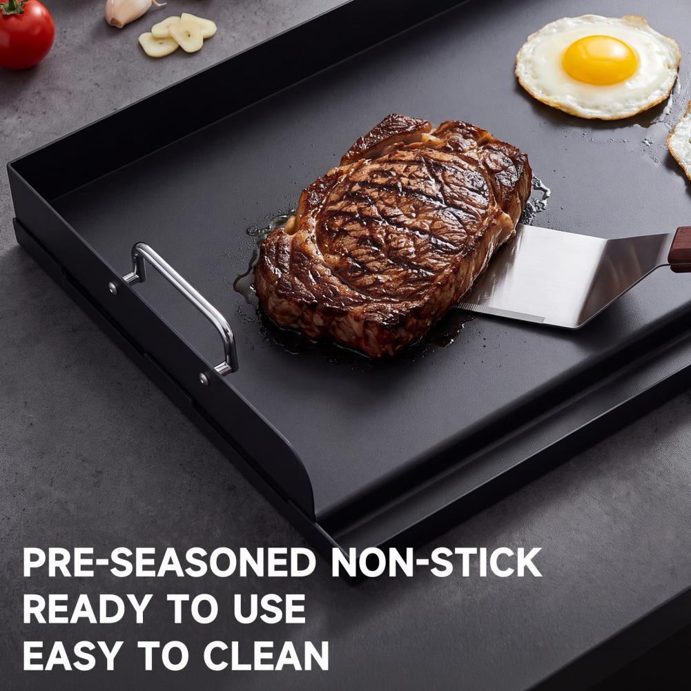 Thick Cast Iron Baking Pan Pre - Camping Cooking Flat Top recension och pris